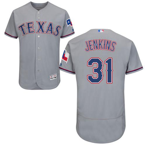 Rangers #31 Ferguson Jenkins Grey Flexbase Authentic Collection Stitched MLB Jersey